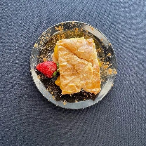 Peach cobbler.