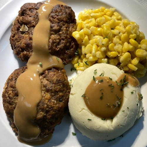 Salisbury Steak Platter.